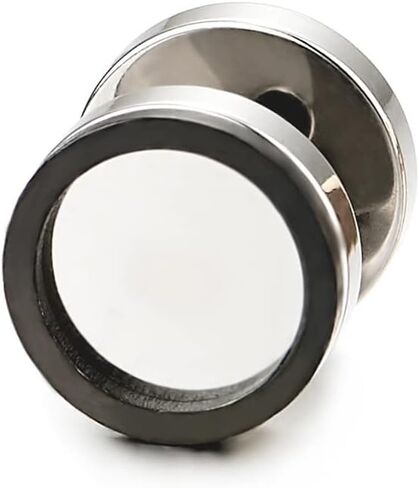 Men Women Circle Stud Earrings, Steel Cheater Fake Ear Plugs Gauges Illusion Tunnel in Saudi Arabia