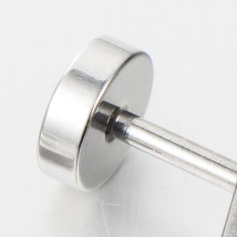 Men Women Circle Stud Earrings, Steel Cheater Fake Ear Plugs Gauges Illusion Tunnel in Saudi Arabia