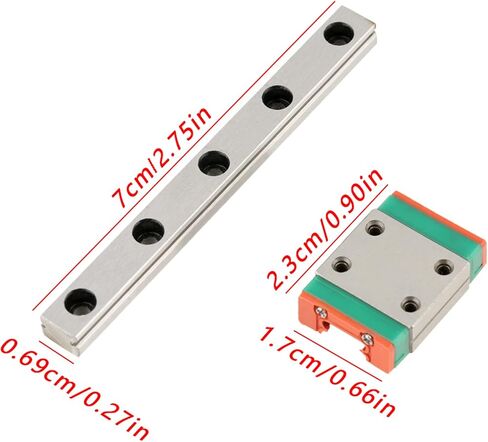 Linear Guide Rail, Miniature Linear Guide Slider LWL7B Metal Linear Motion Slide Rail Guide Devices 7mm Width Slide, Linear Motion Guides (70mm) in Saudi Arabia