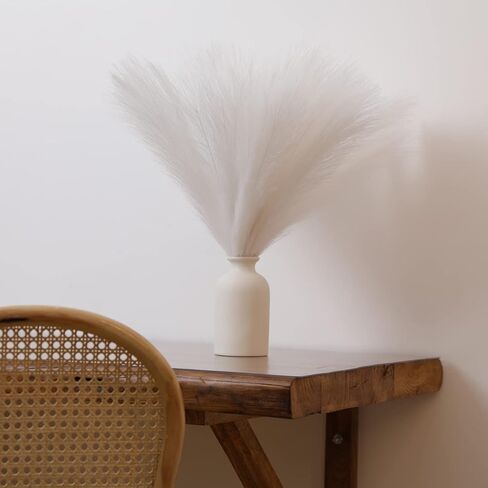 12 قطعة من سيقان عشب بومباس الاصطناعي، بطول 17.7 سم لتزيين عشب بومباس الصناعي لتزيين المنزل وتنسيقات الزهور وديكور حفلات الزفاف (رمادي) in Kuwait