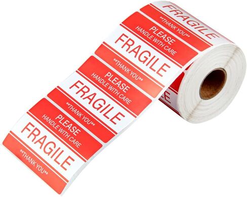 Restaurantware Label Tek 3 x 2 Inch Packaging Stickers 500 Premium Shipping Labels - Team Lift Sustainable Red Paper Inventory Stickers High-Visibility with Strong Adhesives in Kuwait