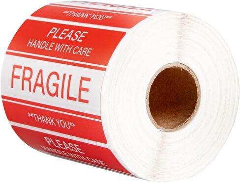 Restaurantware Label Tek 3 x 2 Inch Packaging Stickers 500 Premium Shipping Labels - Team Lift Sustainable Red Paper Inventory Stickers High-Visibility with Strong Adhesives in Kuwait
