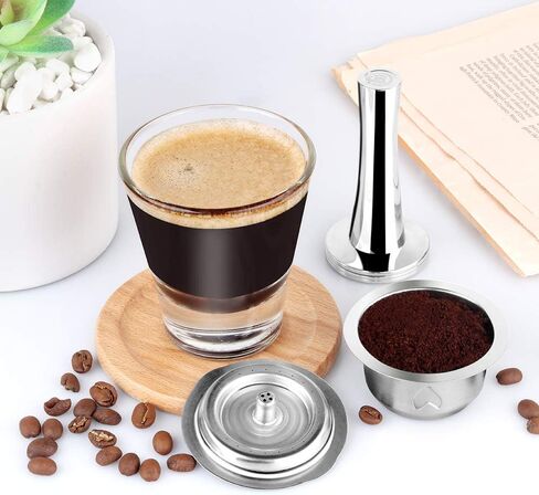 كبسولة قهوة معدنية من الفولاذ المقاوم للصدأ متوافقة مع Vertuo Coffee Espresso بحجم Nespresso Vertuoline حامل القرون القابل لإعادة الاستخدام Vertuolline GCA1، ENV135S، ENV135B، ENV135T، ENV135R (كبسولة) in Kuwait