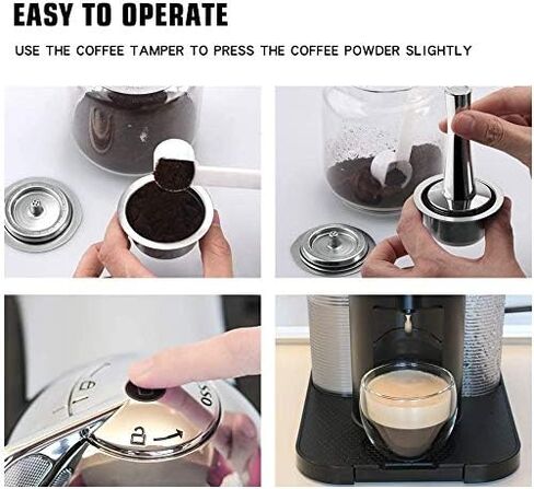 كبسولة قهوة معدنية من الفولاذ المقاوم للصدأ متوافقة مع Vertuo Coffee Espresso بحجم Nespresso Vertuoline حامل القرون القابل لإعادة الاستخدام Vertuolline GCA1، ENV135S، ENV135B، ENV135T، ENV135R (كبسولة) in Kuwait