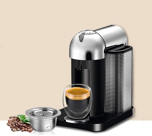 كبسولة قهوة معدنية من الفولاذ المقاوم للصدأ متوافقة مع Vertuo Coffee Espresso بحجم Nespresso Vertuoline حامل القرون القابل لإعادة الاستخدام Vertuolline GCA1، ENV135S، ENV135B، ENV135T، ENV135R (كبسولة) in Kuwait