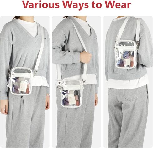 PACKISM محفظة بيضاء شفافة وحقيبة كروس شفافة من Fashionalbe، مبيعات الحزمة in Kuwait