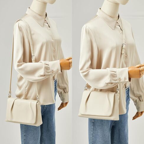 حقيبة كتف دوريس آند جاكي من الجلد الناعم للنساء حقائب يد كاجوال متوسطة الحجم قابلة للتحويل مع شريطين قابلين للفصل in Kuwait