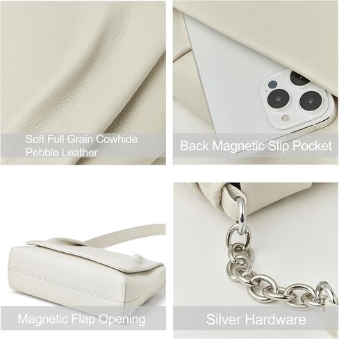 حقيبة كتف دوريس آند جاكي من الجلد الناعم للنساء حقائب يد كاجوال متوسطة الحجم قابلة للتحويل مع شريطين قابلين للفصل in Kuwait