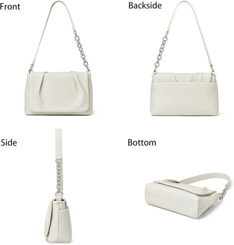 حقيبة كتف دوريس آند جاكي من الجلد الناعم للنساء حقائب يد كاجوال متوسطة الحجم قابلة للتحويل مع شريطين قابلين للفصل in Kuwait