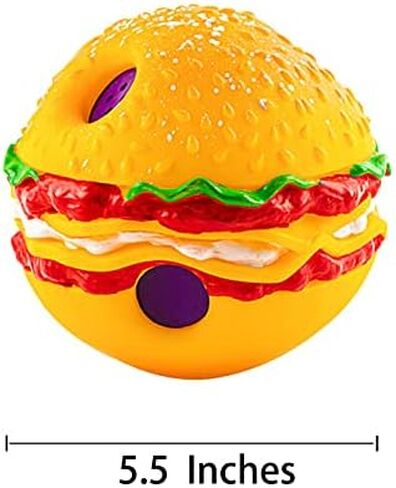 (2-pack)4"hamburger pet ball,Wobble Giggle hamburger Dog Ball,Strange dog toy ball,Pet Ball,Training Playing Ball,Interactive Toy for small medium and large dog,The best fun giggle sound dog toy, TV in Saudi Arabia