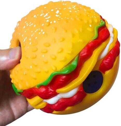 (2-pack)4"hamburger pet ball,Wobble Giggle hamburger Dog Ball,Strange dog toy ball,Pet Ball,Training Playing Ball,Interactive Toy for small medium and large dog,The best fun giggle sound dog toy, TV in Saudi Arabia