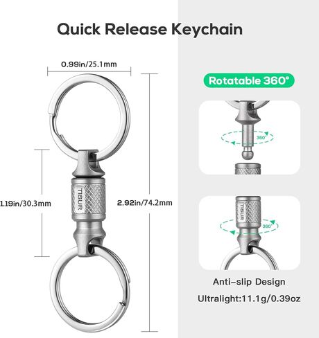 سلسلة مفاتيح سريعة الإصدار من TISUR + سلسلة مفاتيح سريعة الإصدار من التيتانيوم من TISUR in Kuwait