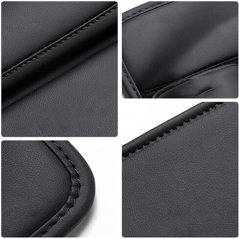 Car Leather Cup Holder Gap Bag,Seat Gap Storage Box,Adjustable Car Seat Storage Box,Leather Cup Holder Gap Bag with Cup Holder for Phones Glasses Keys Cards（Black/Driver's Seat） in Kuwait