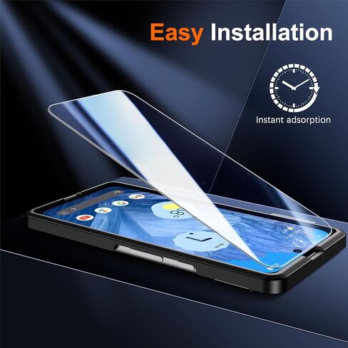 واقي شاشة UniqueMe for Google Pixel 8a، [فتح بصمة الإصبع المتوافق] قطعتان من واقي عدسة الكاميرا المقاوم للكسر من الدرجة العسكرية وقطعتان من الزجاج المقسى 9H لبكسل 8a in Kuwait