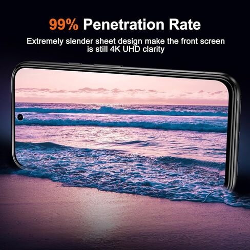 واقي شاشة UniqueMe for Google Pixel 8a، [فتح بصمة الإصبع المتوافق] قطعتان من واقي عدسة الكاميرا المقاوم للكسر من الدرجة العسكرية وقطعتان من الزجاج المقسى 9H لبكسل 8a in Kuwait