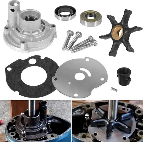 مجموعة مضخة المياه 382296 لجونسون Evinrude 9.5HP 1964-1973 10HP 1958-1963 مجموعة إعادة بناء دفاعة مضخة المياه الخارجية in Kuwait