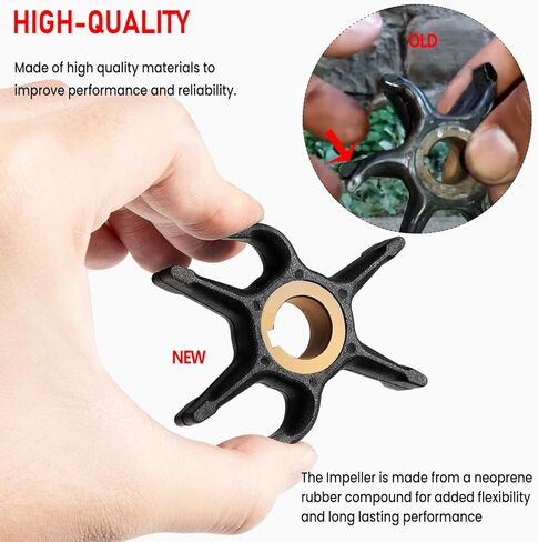 مجموعة مضخة المياه 382296 لجونسون Evinrude 9.5HP 1964-1973 10HP 1958-1963 مجموعة إعادة بناء دفاعة مضخة المياه الخارجية in Kuwait