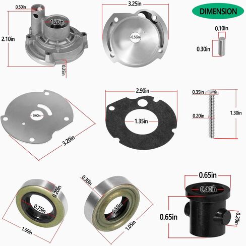 مجموعة مضخة المياه 382296 لجونسون Evinrude 9.5HP 1964-1973 10HP 1958-1963 مجموعة إعادة بناء دفاعة مضخة المياه الخارجية in Kuwait
