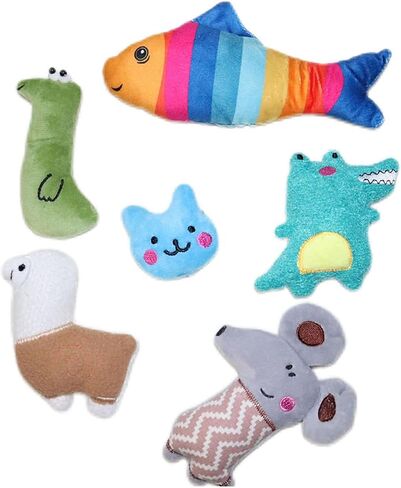 Cat Toys, Catnip Toys for Indoor Cats - 6Pcs Bite Resistant with Different Shapes Catnip Toy for Cats Chew Toy in Saudi Arabia