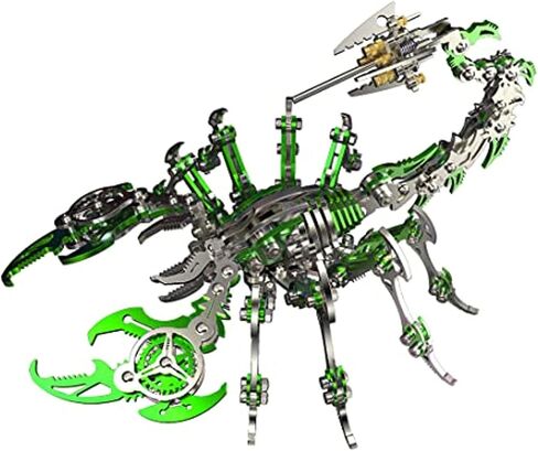 Colourful 3D Metal Puzzles for Adults, Scorpion 3D Metal Model Kits to Build DIY, Puzzle Jigsaw Scorpion King 3D Stainless Steel Ornaments,Birthday Christmas (Blue) in Saudi Arabia