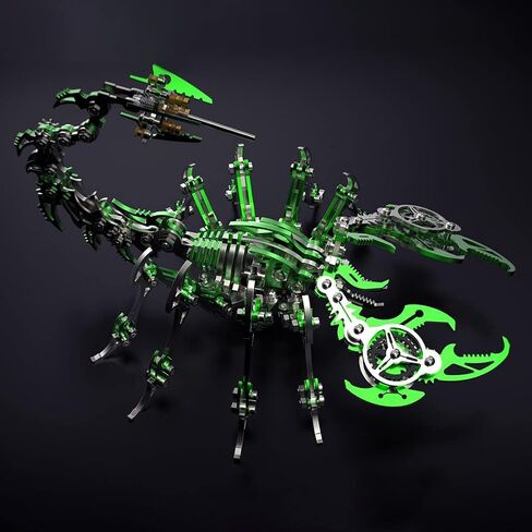 Colourful 3D Metal Puzzles for Adults, Scorpion 3D Metal Model Kits to Build DIY, Puzzle Jigsaw Scorpion King 3D Stainless Steel Ornaments,Birthday Christmas (Blue) in Saudi Arabia