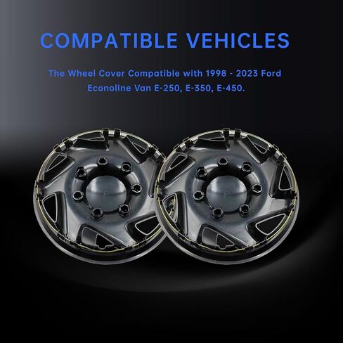 أغطية غطاء محور العجلة F8UZ-1130-AA مقاس 16 بوصة متوافقة مع 1998-2023 Ford Van Econoline E250 E350 E450 F8UZ-1130-AA F8UZ-1130-AACP (مجموعة من 4) in Kuwait