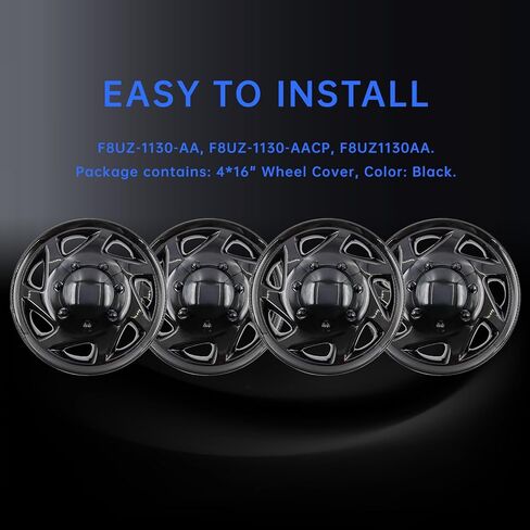 أغطية غطاء محور العجلة F8UZ-1130-AA مقاس 16 بوصة متوافقة مع 1998-2023 Ford Van Econoline E250 E350 E450 F8UZ-1130-AA F8UZ-1130-AACP (مجموعة من 4) in Kuwait