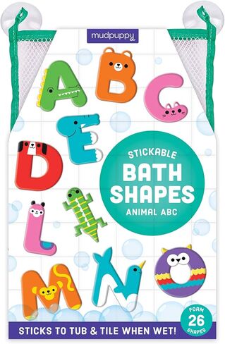 Mudpuppy Animal ABC Stickable Foam Shapes, 26 Foam Alphabet Letters with Mesh Storage Bag – Fun Bath Toys for Toddlers – Learning Activity for Ages 3+, Cactus in Saudi Arabia