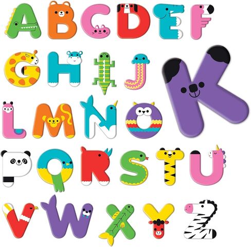 Mudpuppy Animal ABC Stickable Foam Shapes, 26 Foam Alphabet Letters with Mesh Storage Bag – Fun Bath Toys for Toddlers – Learning Activity for Ages 3+, Cactus in Saudi Arabia