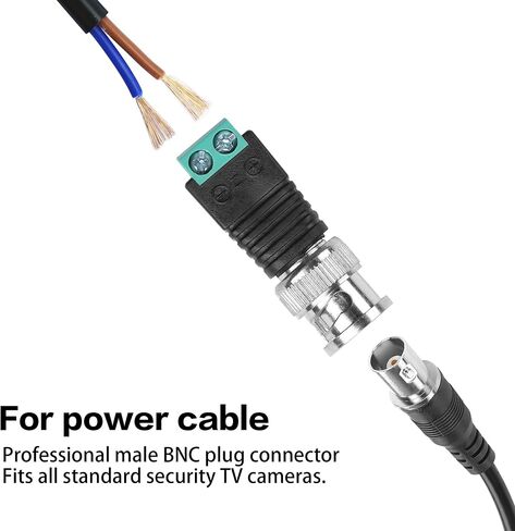 YAODHAOD BNC to Cat5e Adapter BNC Male Connectors to Terminal Solderless Connector BNC Video Balun Terminal Plug Connector for CCTV Surveillance Cable Ethernet Speaker (5PCS) in Saudi Arabia