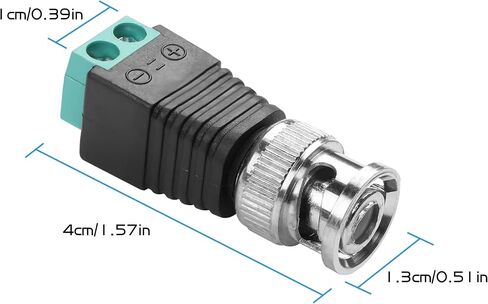 YAODHAOD BNC to Cat5e Adapter BNC Male Connectors to Terminal Solderless Connector BNC Video Balun Terminal Plug Connector for CCTV Surveillance Cable Ethernet Speaker (5PCS) in Saudi Arabia