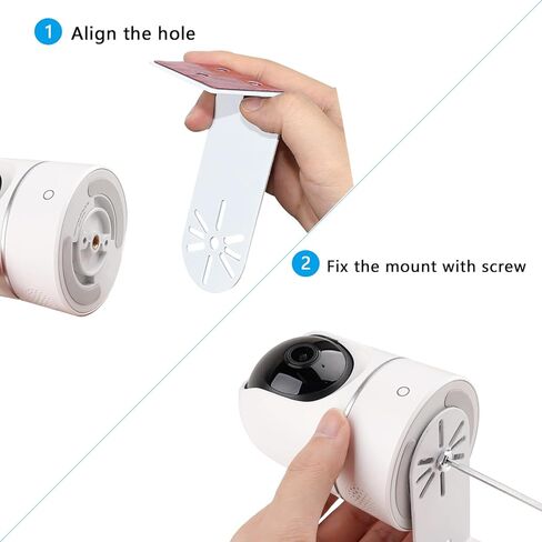 حامل معدني على الحائط للكاميرا متوافق مع كاميرا Eufy E220 & P24 Security Solo الداخلية، حامل كاميرا الأمان، حامل زاوية الكاميرا، دعامة تثبيت الحفر، عبوتان in Kuwait