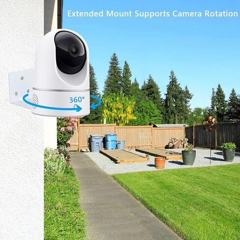 حامل معدني على الحائط للكاميرا متوافق مع كاميرا Eufy E220 & P24 Security Solo الداخلية، حامل كاميرا الأمان، حامل زاوية الكاميرا، دعامة تثبيت الحفر، عبوتان in Kuwait