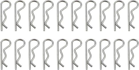 20Pcs M2*40mm R-Shaped Pins Steel Cotter Pins Hitch Pin Clips in Saudi Arabia