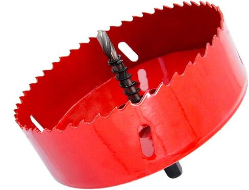 منشار ثقب ثنائي المعدن من Hole Cutte Laiwei HSS وقاطع للجدران الجافة البلاستيكية والخشبية والصفائح المعدنية 4-7/8 بوصة (125 مم) in Kuwait