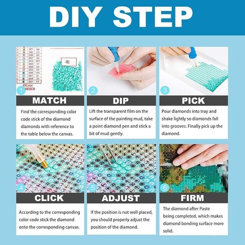 zariocy 5D الماس الفن اللوحة مجموعات الديك الكبير، DIY الطلاء مع الماس الفن الحيوان جولة الحفر الكامل الكريستال الماس لوحات التطريز الفنون الحرفية للمنزل مكتب جدار ديكور 12x16 بوصة in Kuwait