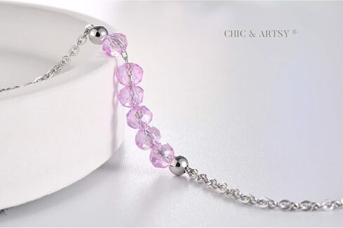أساور جوهرة الميلاد من CHIC & ARTSY 925 من الفضة الإسترليني 12 شهرًا أساور كريستال جوهرة الميلاد للنساء أساور قابلة للتعديل للأم والبنت سوار أخت الروح هدايا الصداقة in Kuwait