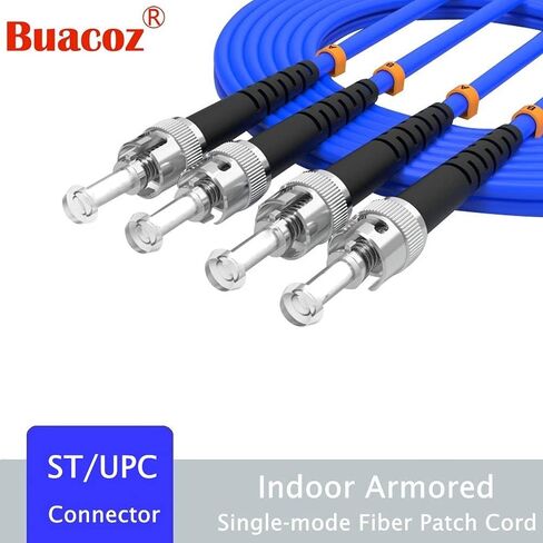 25Meters, LC to SC, Armored Single Mode Duplex Fiber Optic Cables LC-SC Patch Cord Jumper SM SX 82FT Blue in Kuwait