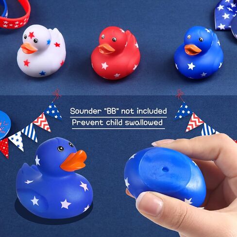 Independence Day 2 Inch Patriotic Rubber Ducks Float Small Rubber Ducks Shower Rubber Ducks Star Rubber Ducky for Cruise Ships Bath Baby Showers Summer Beach and Pool (48 Pieces) in Saudi Arabia