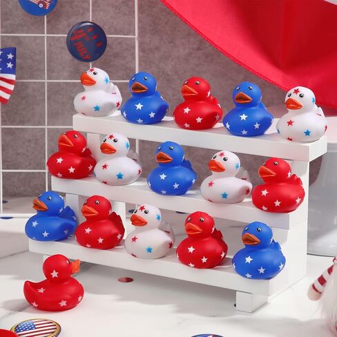 Independence Day 2 Inch Patriotic Rubber Ducks Float Small Rubber Ducks Shower Rubber Ducks Star Rubber Ducky for Cruise Ships Bath Baby Showers Summer Beach and Pool (48 Pieces) in Saudi Arabia