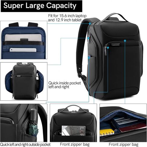 VGOAL Carry On Backpack,Extra Large 33L Flight Approved Water Resistant Durable 15.6-inch Laptop Backpacks in Kuwait