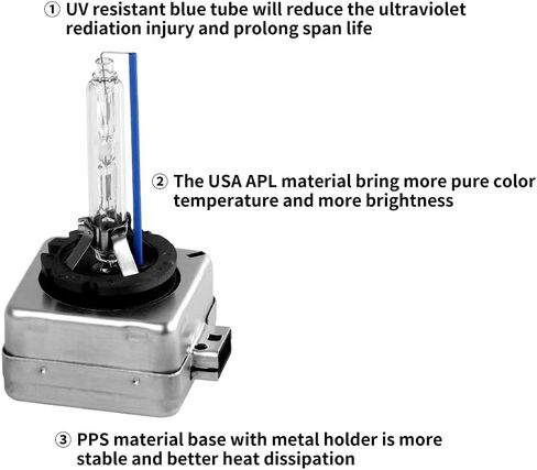 D3S/D3R HID Headlight Bulbs Xenon 8000K white blue 35W Replacement 66340 66340HBI 42403 42302 Headlamp 2pack in Kuwait
