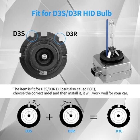 D3S/D3R HID Headlight Bulbs Xenon 8000K white blue 35W Replacement 66340 66340HBI 42403 42302 Headlamp 2pack in Kuwait
