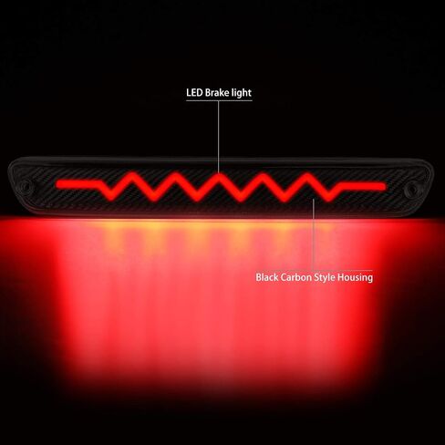 DNA MOTORING 3BL-COLO04-3D-LED-BK Black Housing 3D LED Third Tail Brake Light [Compatible with 04-12 Colorado / 04-12 Canyon / 06-08 I-Series] in Saudi Arabia