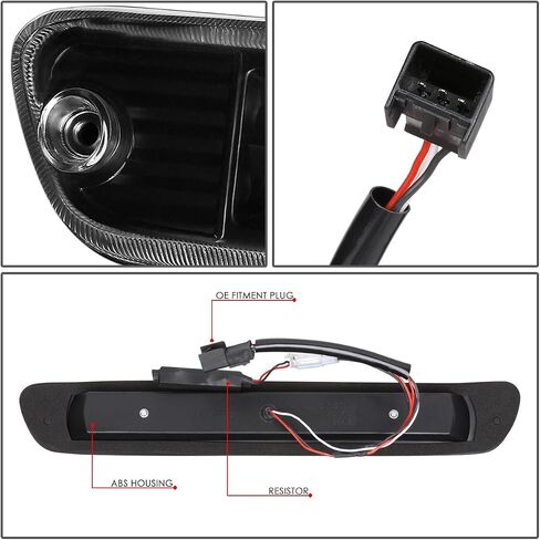DNA MOTORING 3BL-COLO04-3D-LED-BK Black Housing 3D LED Third Tail Brake Light [Compatible with 04-12 Colorado / 04-12 Canyon / 06-08 I-Series] in Saudi Arabia
