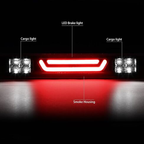 DNA MOTORING 3BL-COLO04-3D-LED-BK Black Housing 3D LED Third Tail Brake Light [Compatible with 04-12 Colorado / 04-12 Canyon / 06-08 I-Series] in Saudi Arabia
