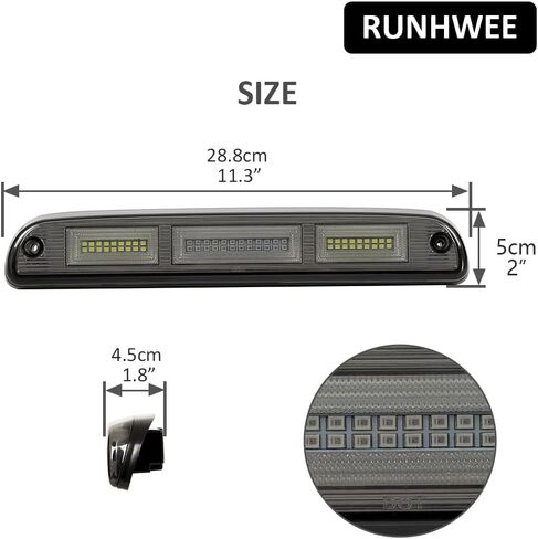 Tail Lights High Mount 3rd Third Brake Light Assembly Cargo Lamp Accessories Replacement for 1999-2016 Ford F250 F350 F450 F550 Super Duty,1993-2011 Ford Ranger Smoked in Saudi Arabia