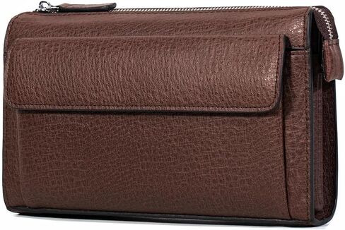 Men Clutch Bags Genuine Leather Long Wallet Large Capacity Purse Business Card Organizer Handbag Travel Bag in Saudi Arabia
