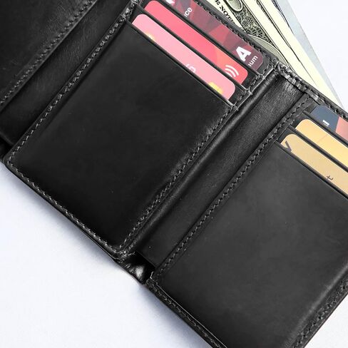 VERSAINSECT king Trifold Genuine Leather Wallet for Men With Flip Out ID Window (Brown) in Saudi Arabia