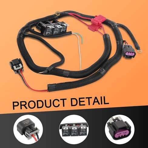 طقم أسلاك ترقية المروحة الكهربائية المزدوجة متوافق مع 1999-2006 GM ECU Control مجموعة أدوات تسخير أسلاك مروحة التبريد الكهربائية # 7L5533A226T in Saudi Arabia